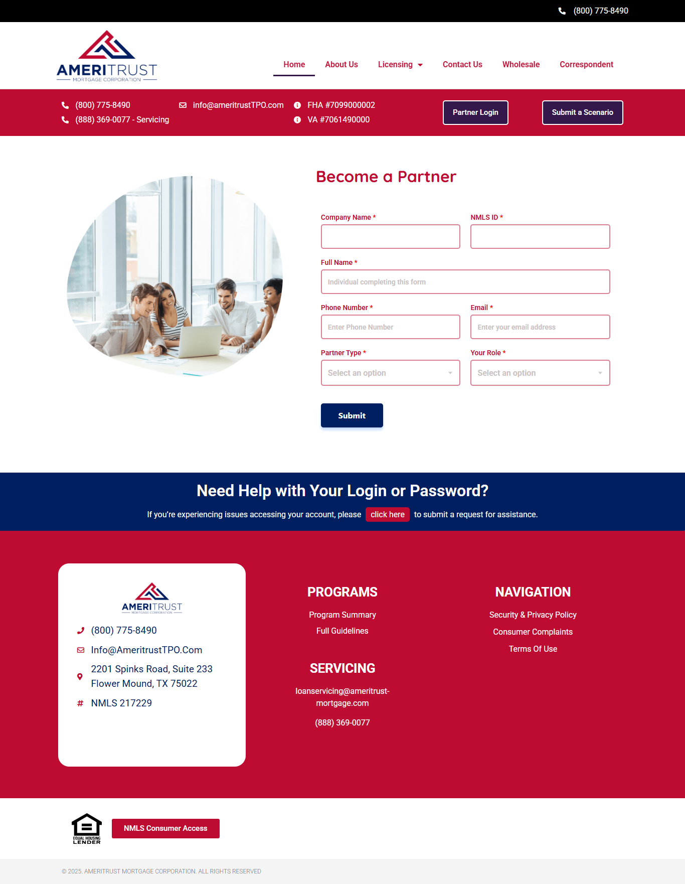 AmeriTrust TPO mortgage broker platform funnel design