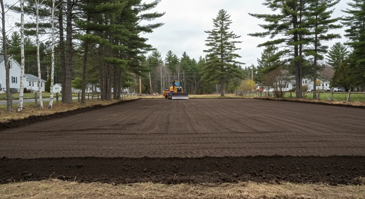 House lot excavation and grading work