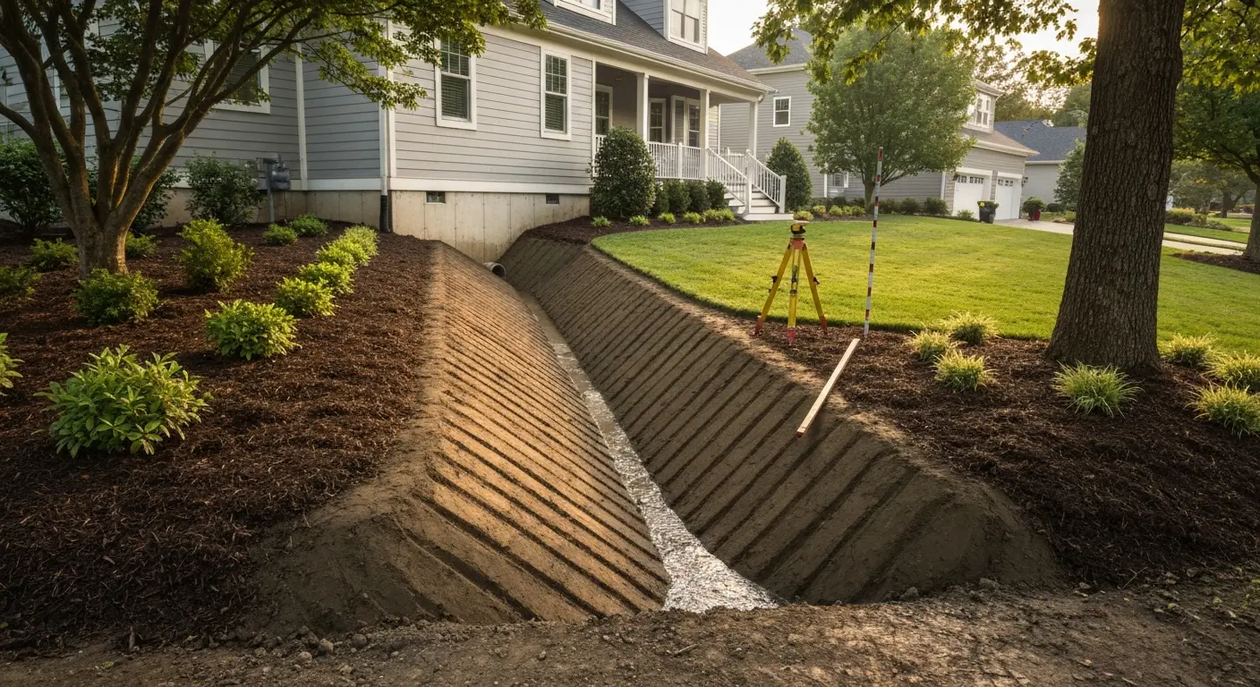 Drainage and grading for property protection