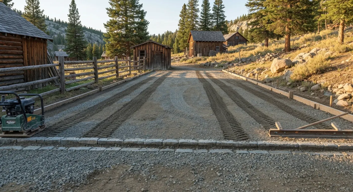 Gravel pad installation