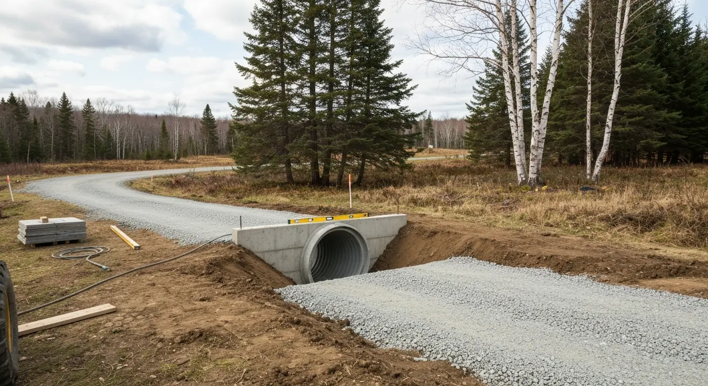 New culvert installation in Waldo County