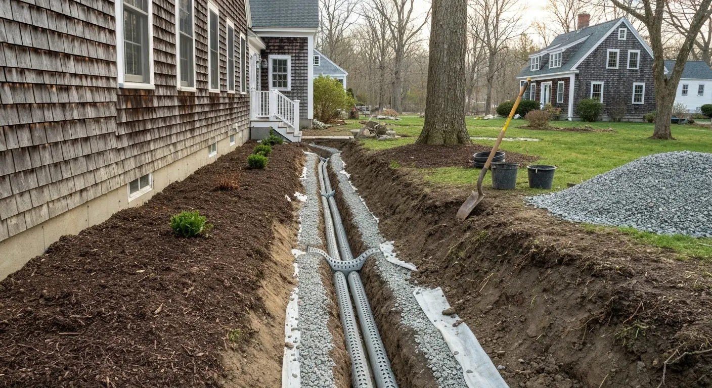 Yard drainage installation