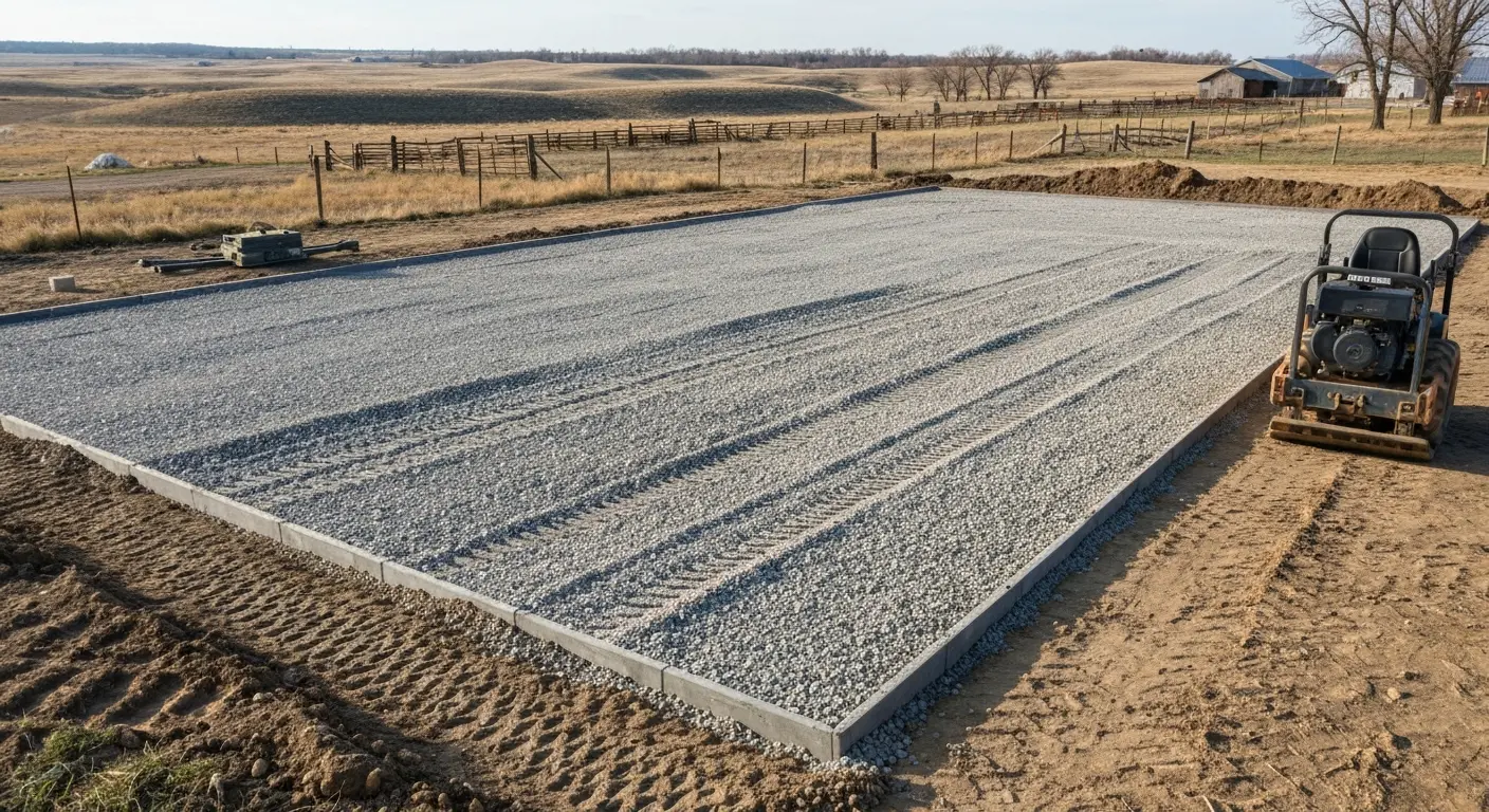 Gravel pad installation