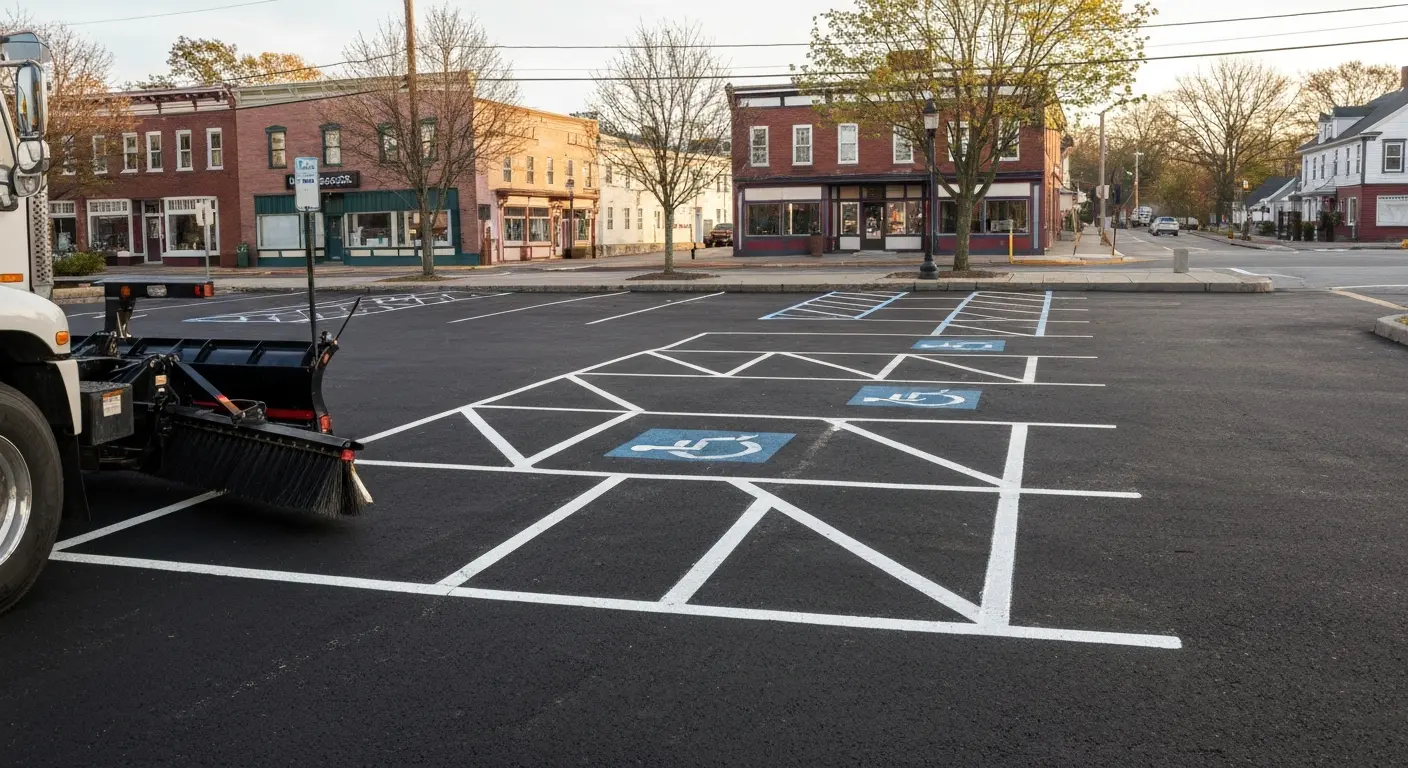 Commercial parking lot clearing