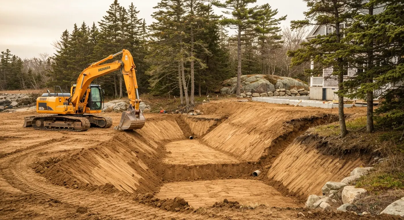 Site preparation excavation