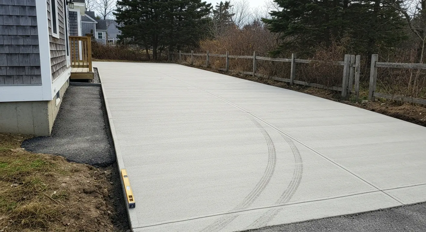 Concrete driveway installation