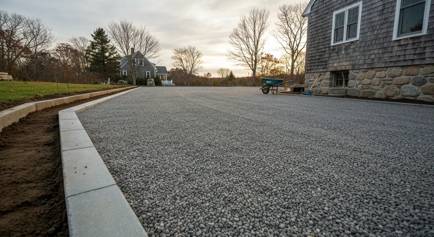 Gravel pad installation