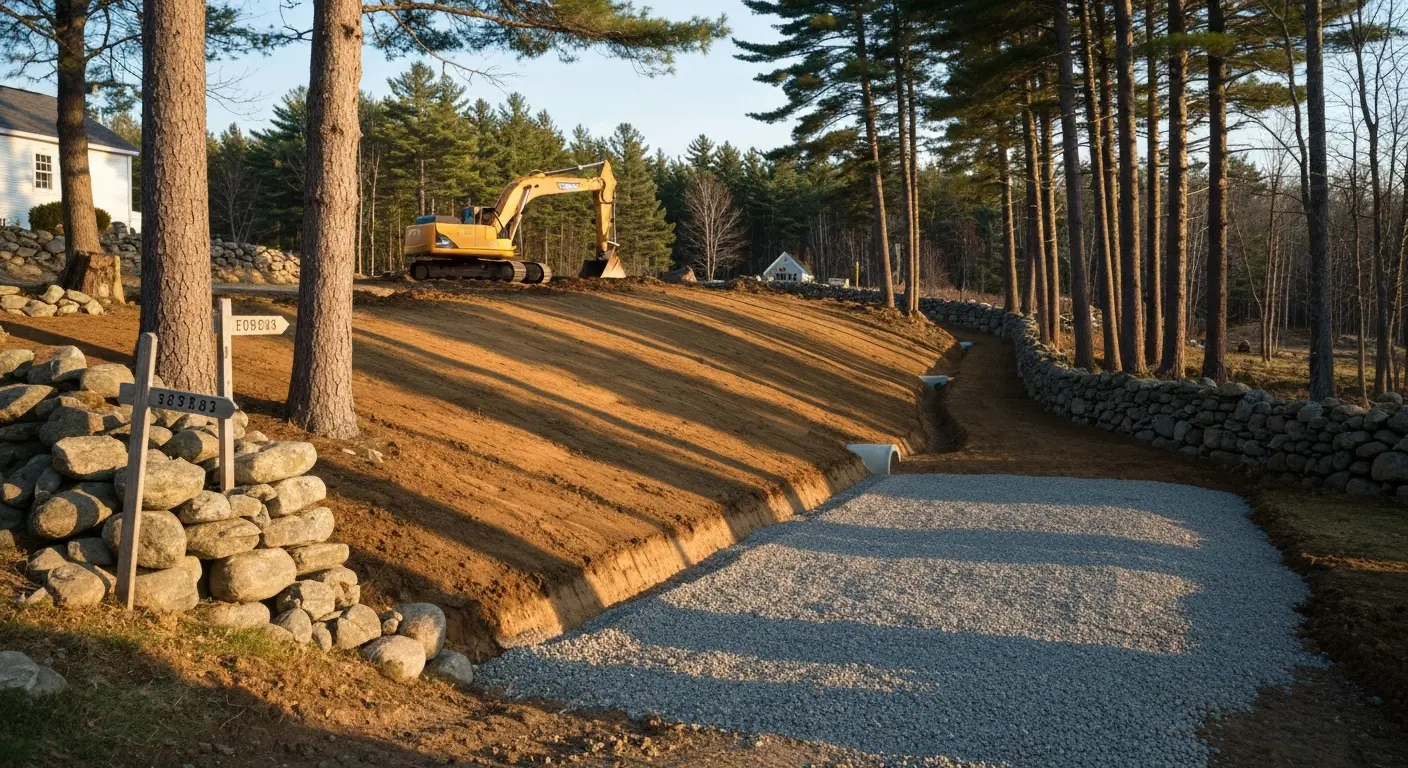 Drainage and grading work in Waldo County