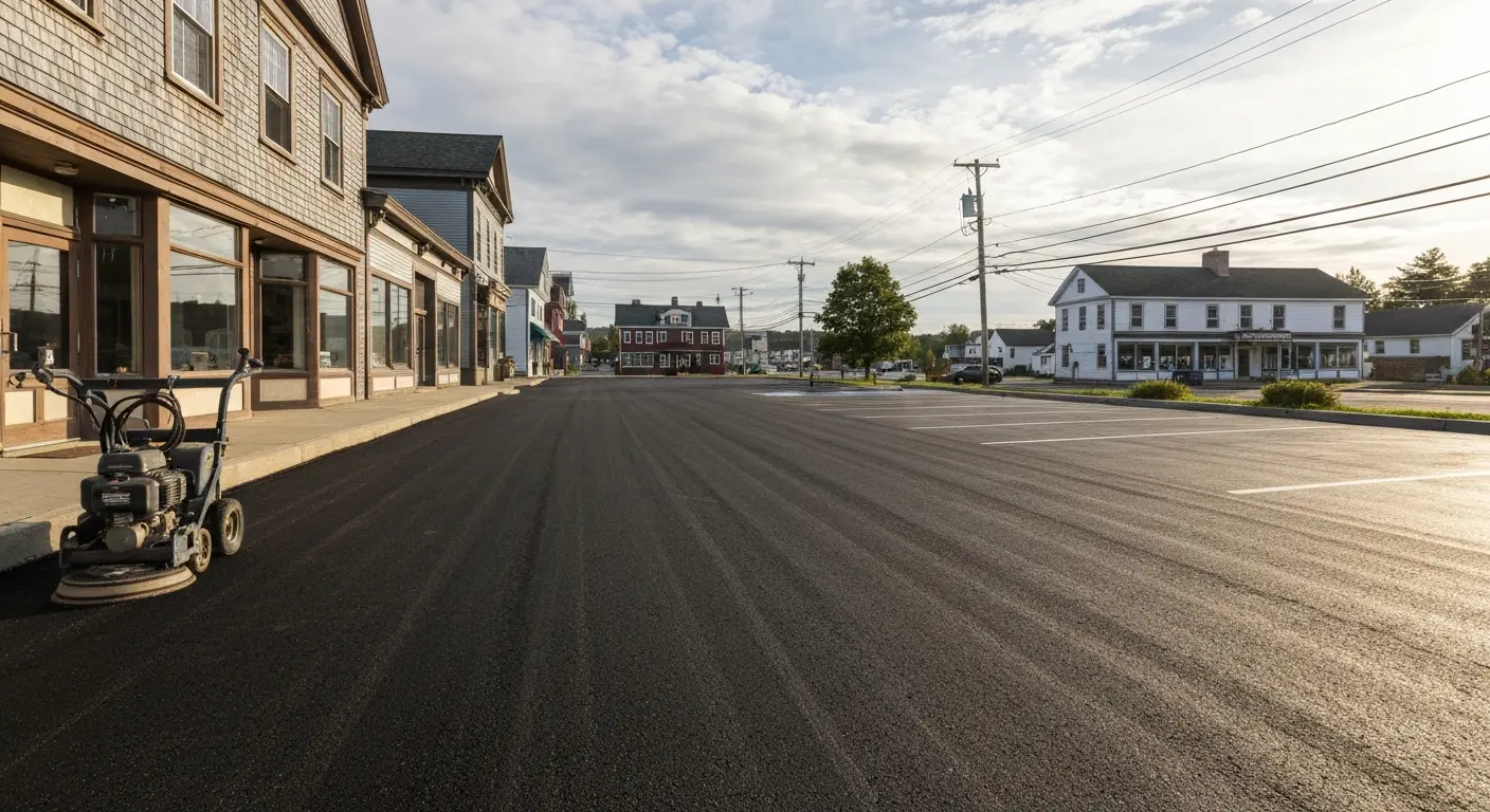 Commercial parking lot sanding