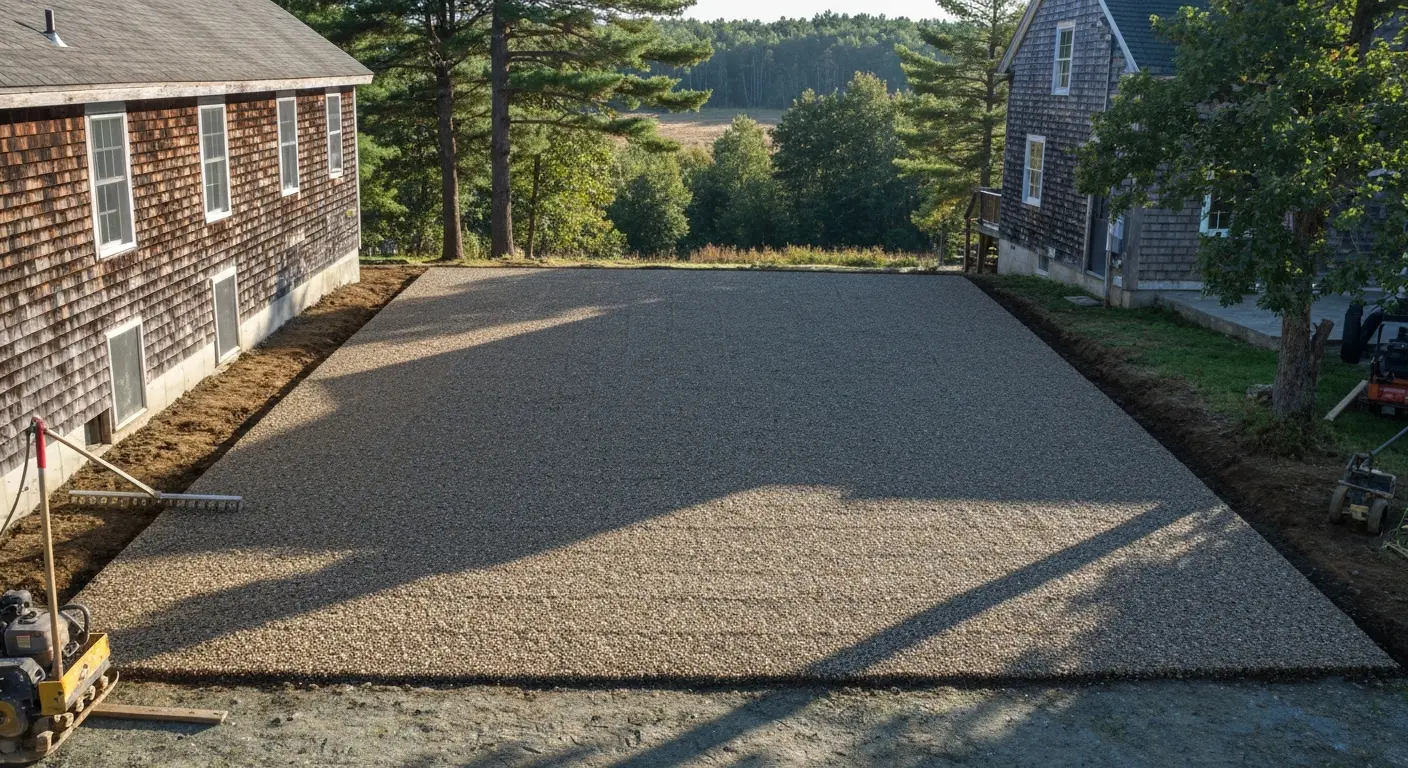 Driveway gravel pad