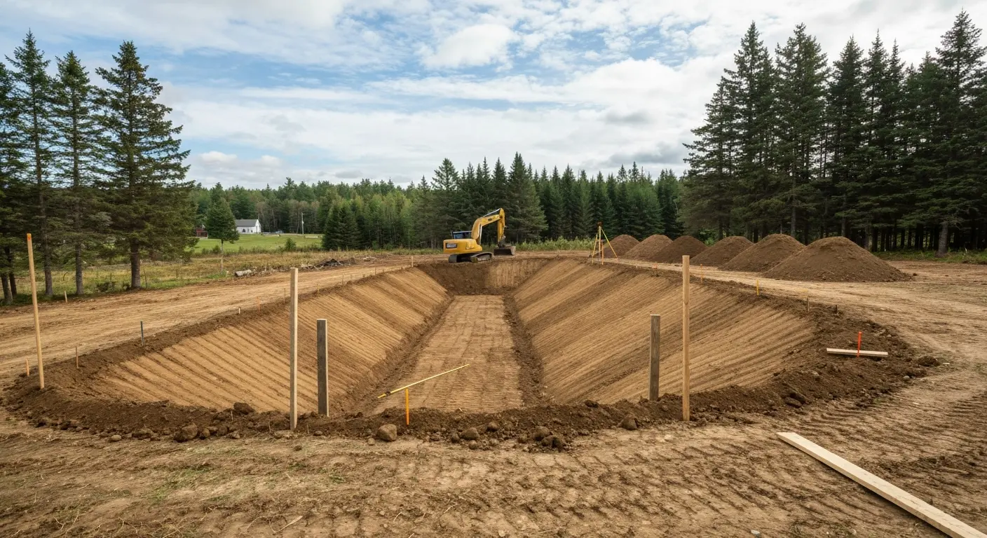 House lot grading in progress