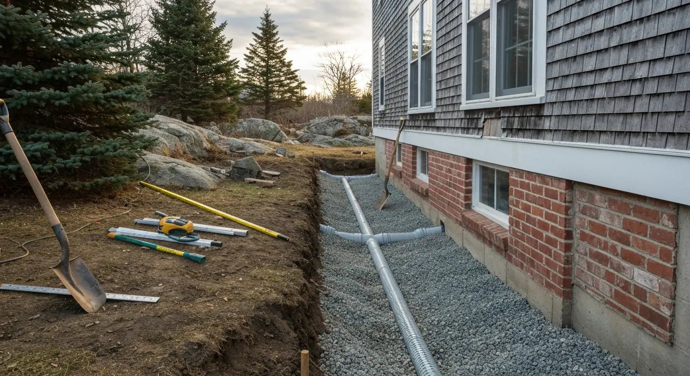 Drainage installation work