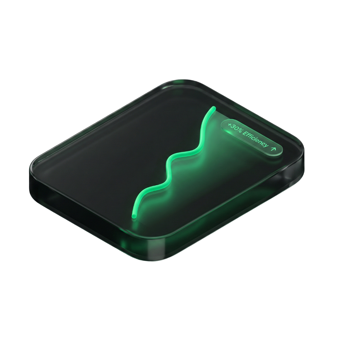 Growth chart showing revenue growth