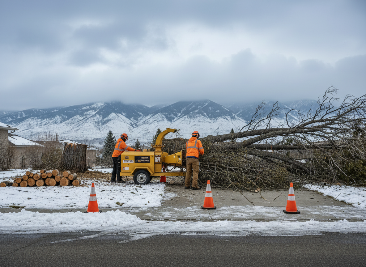 Winter Tree Removal in Utah: Is It Cheaper or Safer? Pros, Cons, and Timing - on-site winter tree removal safety and cleanup in Northern Utah