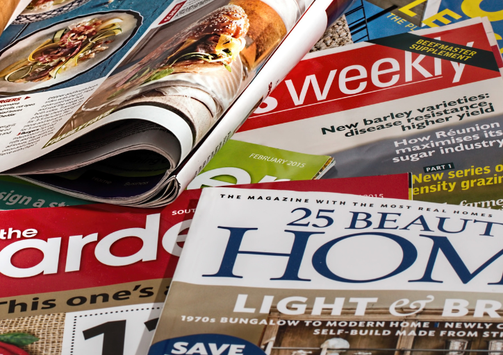 Organizing bins for magazines