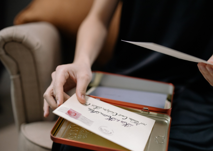 grief and clutter is hard when going through a box of old letters grief and clutter is hard when going through a box of old letters