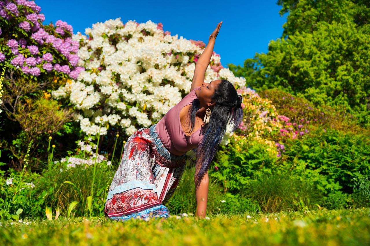 Yoga practice in nature