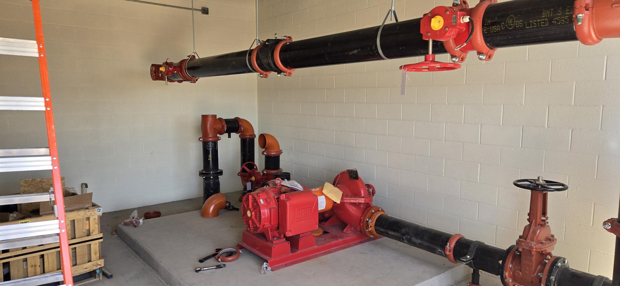 BUC-EE'S Arizona fire sprinkler installation — main view
