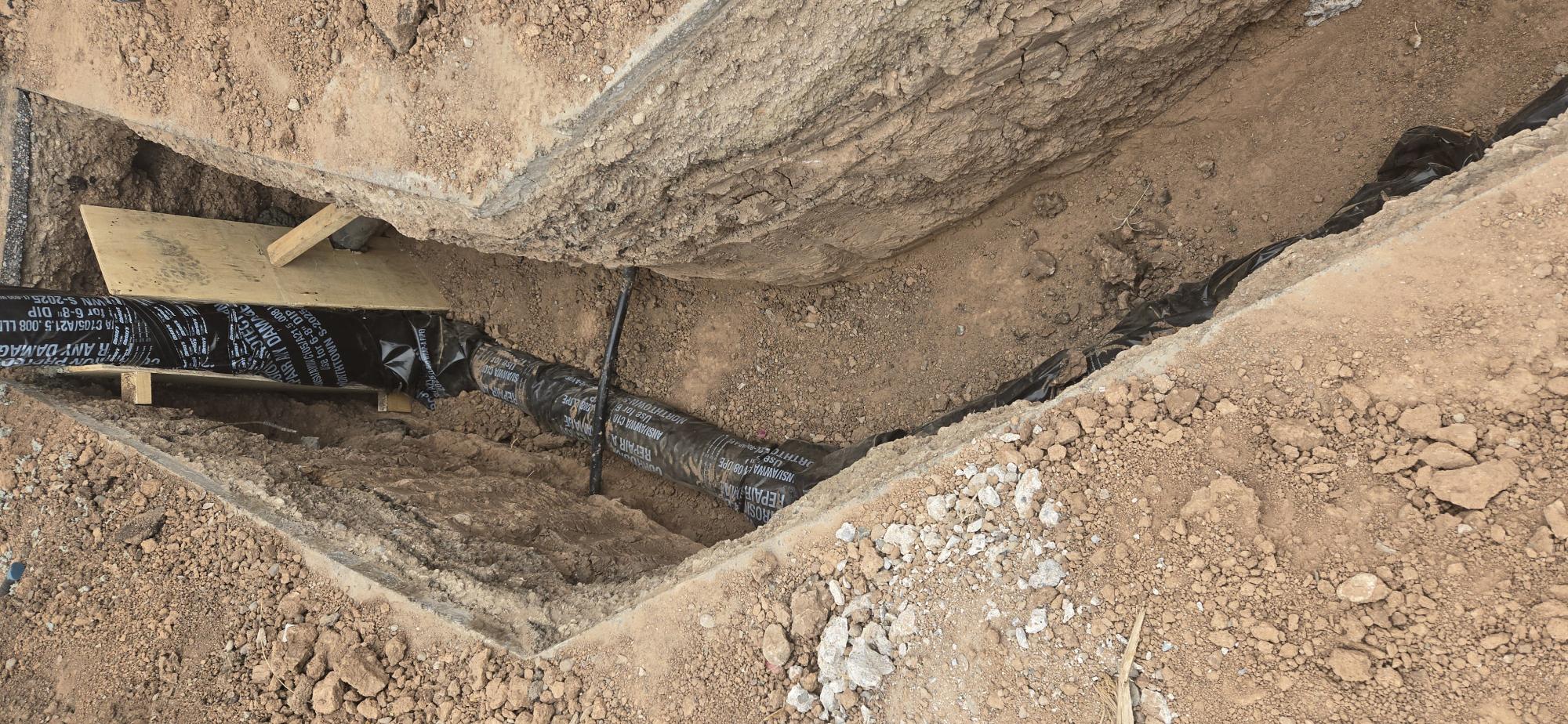 UNDERGROUND FIRE LINE INSTALLATION — Installation photo 2