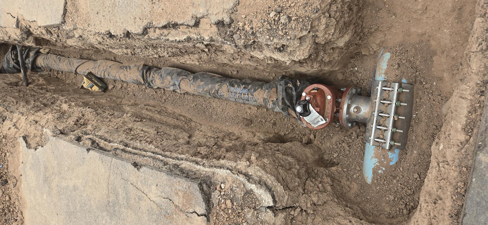 UNDERGROUND FIRE LINE INSTALLATION — Installation photo 3