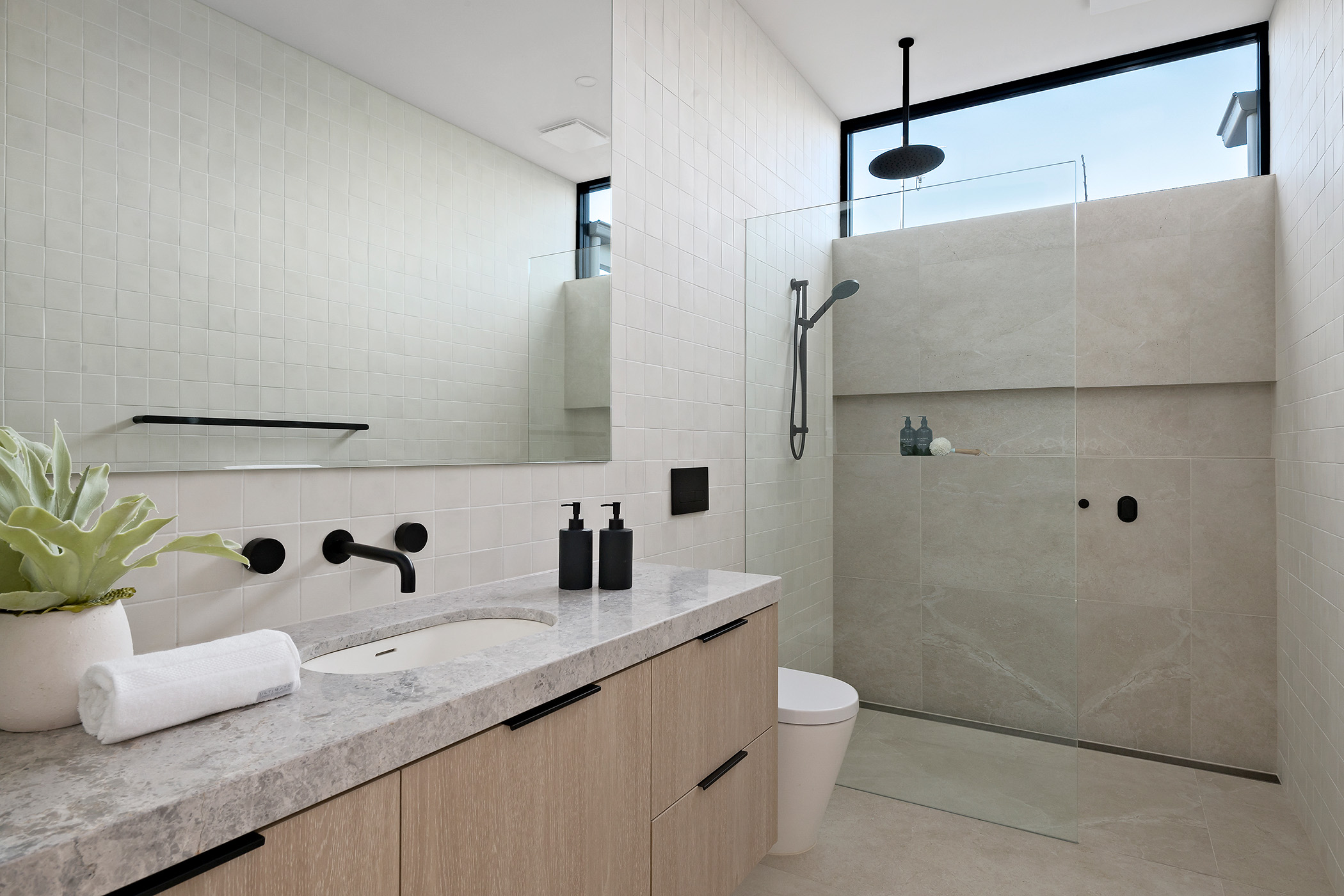 Main family bathroom renovation with modern finishes