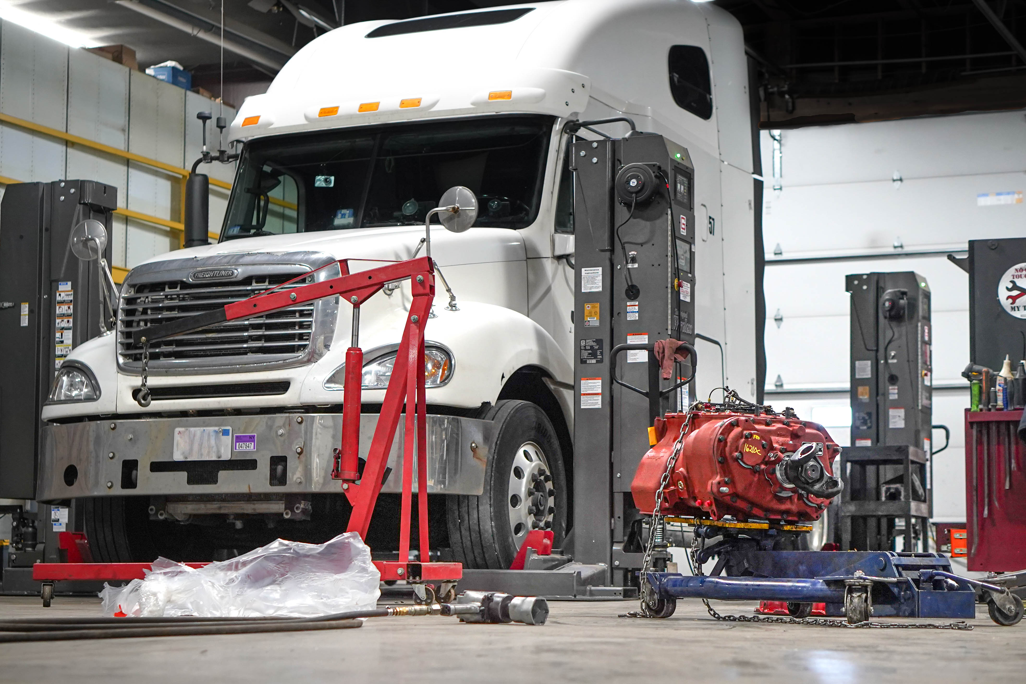 Heavy truck fuel system repair including injectors and high-pressure pump