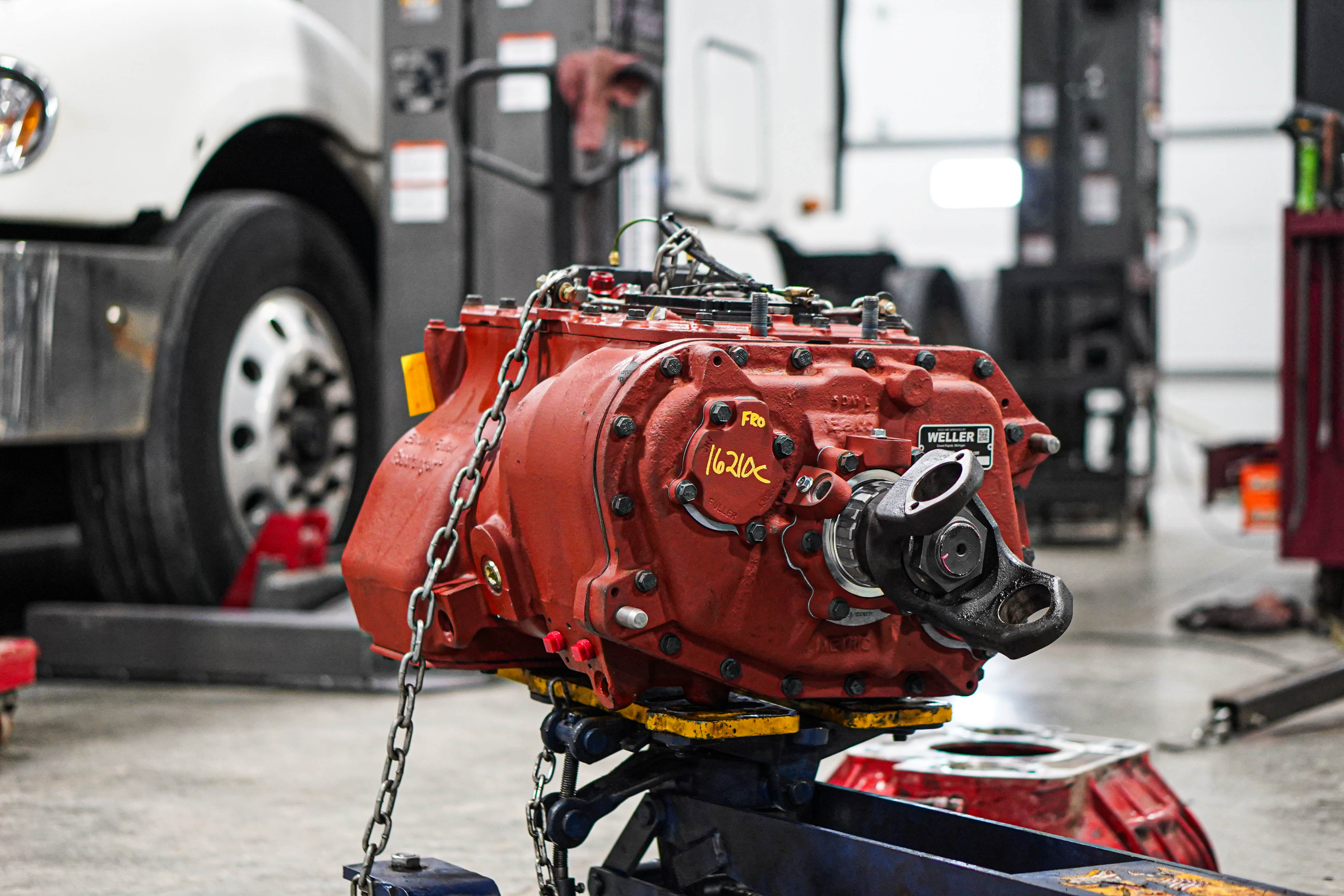 Commercial truck electrical repair including wiring harness and batteries