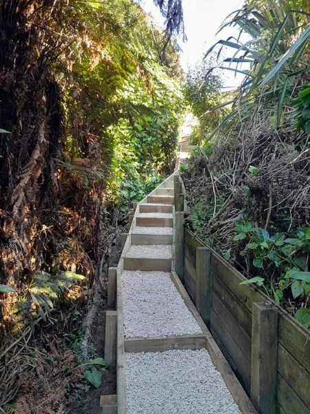 Newly built garden path