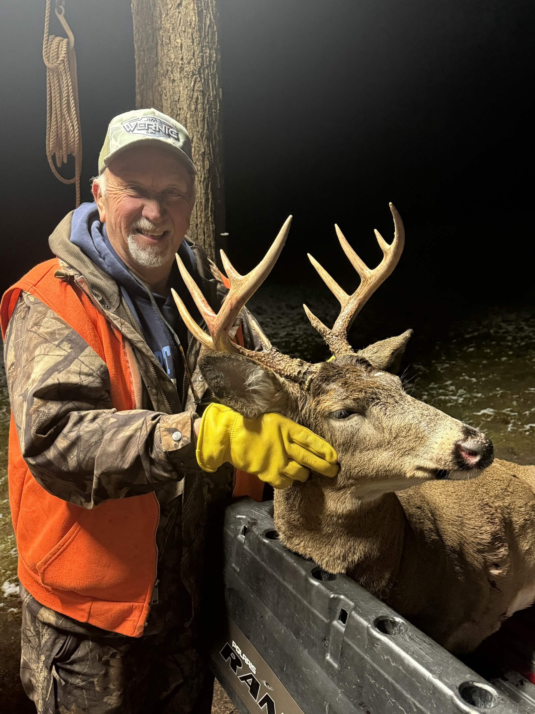 A guided hunting trip in a Northern Michigan wooded field at dawn