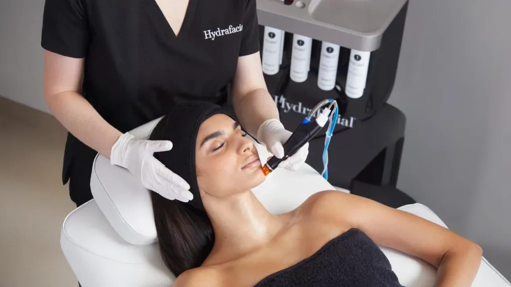 Facial treatment at Bombshell Beauty Lash Bar & Esthetics