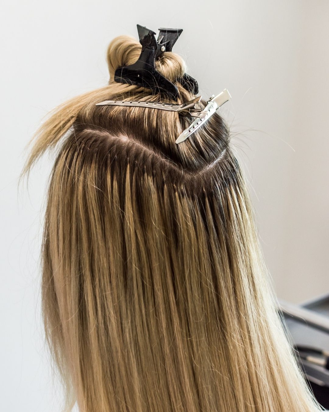 Fusion keratin bond hair extensions