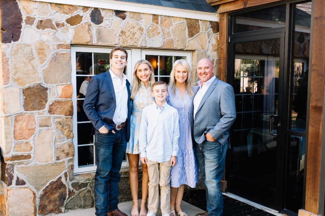 Jennifer with her husband Shane and their three children