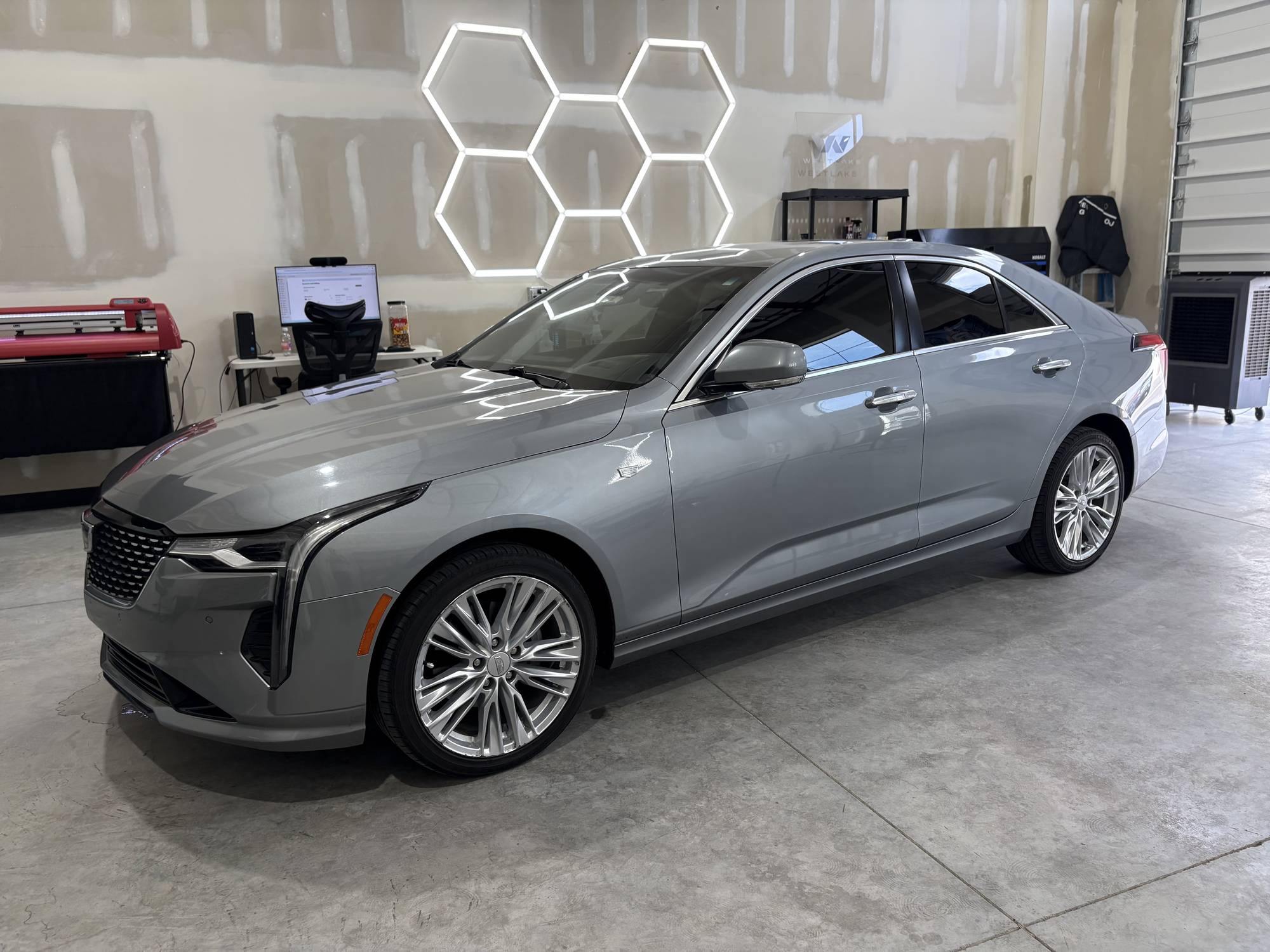 Cadillac CT4 with ceramic windshield tint