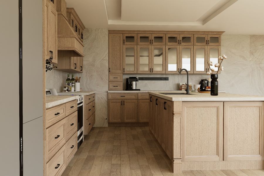 European white oak kitchen