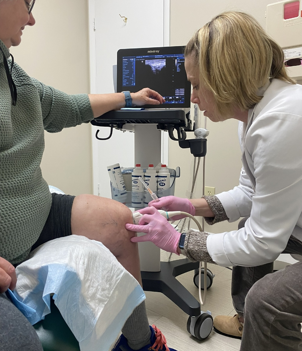 Active adult walking pain-free without knee surgery
