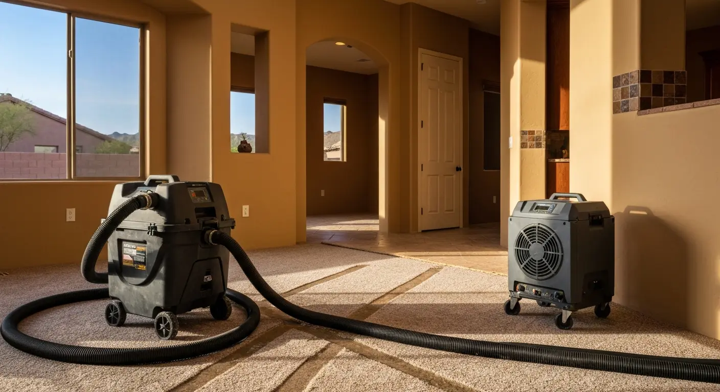 Water extraction and carpet drying