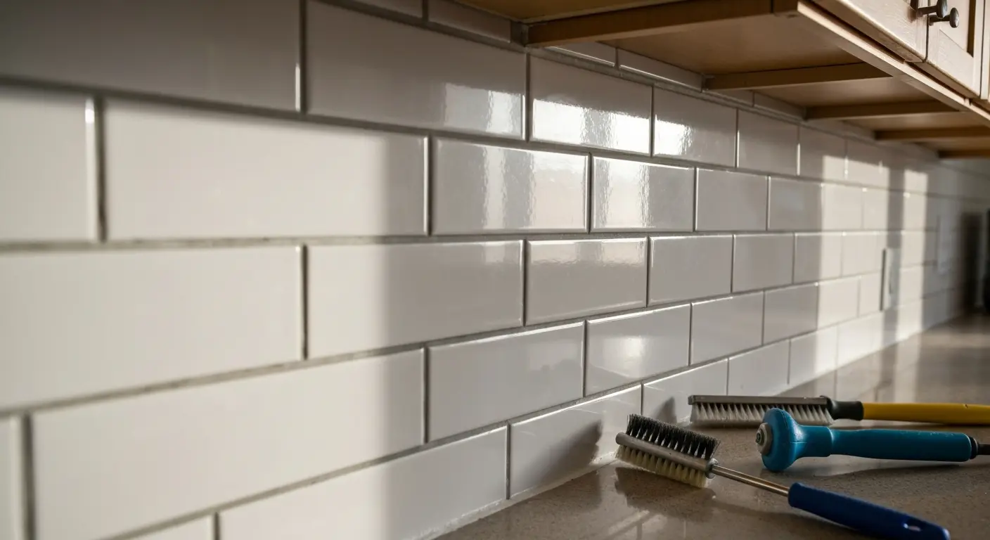 Kitchen tile and grout cleaning