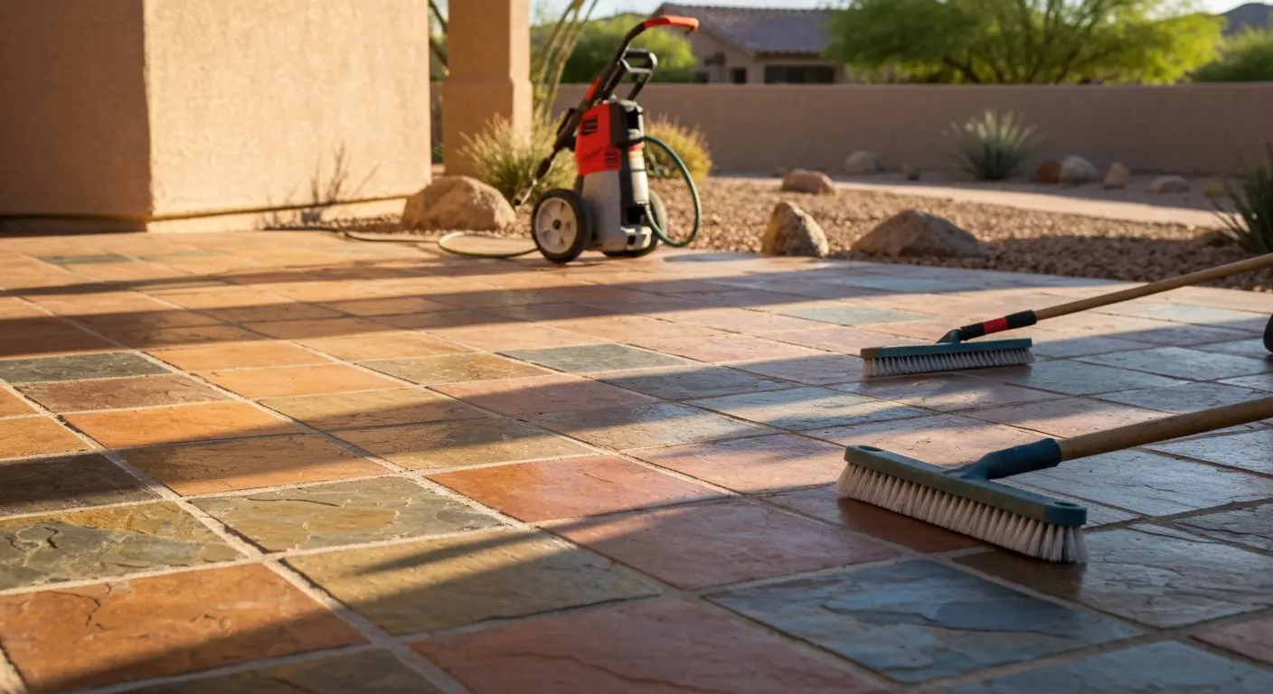 Outdoor patio cleaning