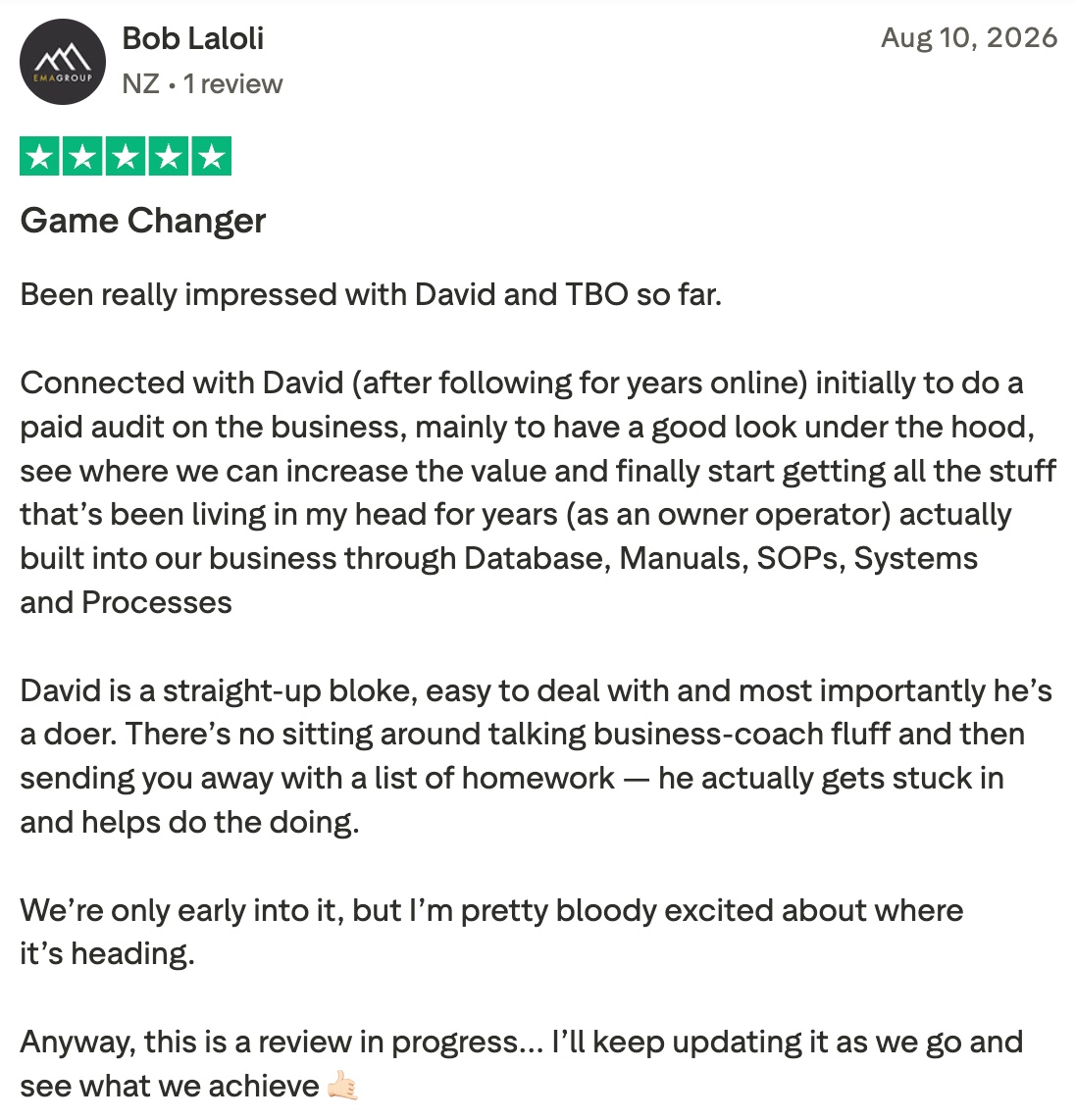 Client review
