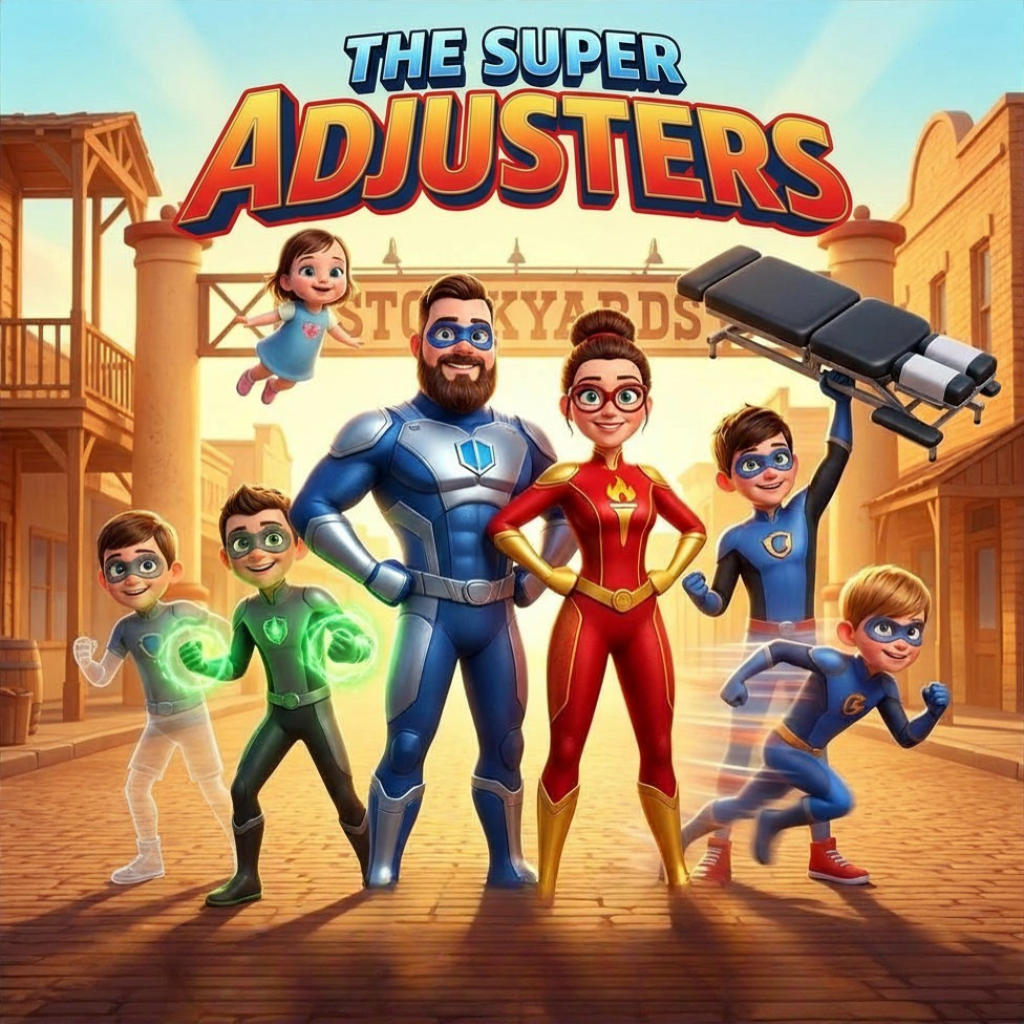 Prime Spine Wellness — storybook-style illustration of the founders' beginning