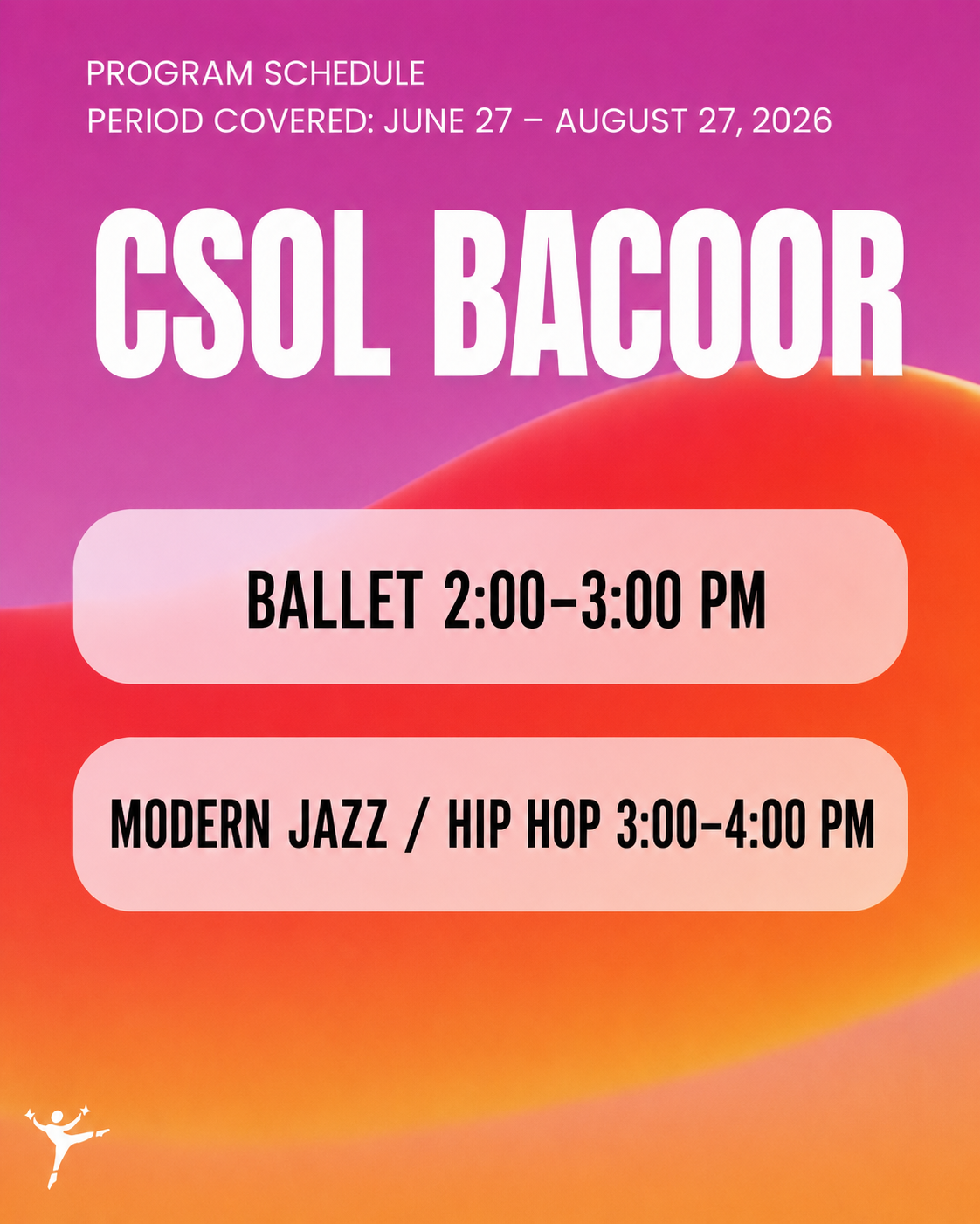 CSOL Bacoor Schedule