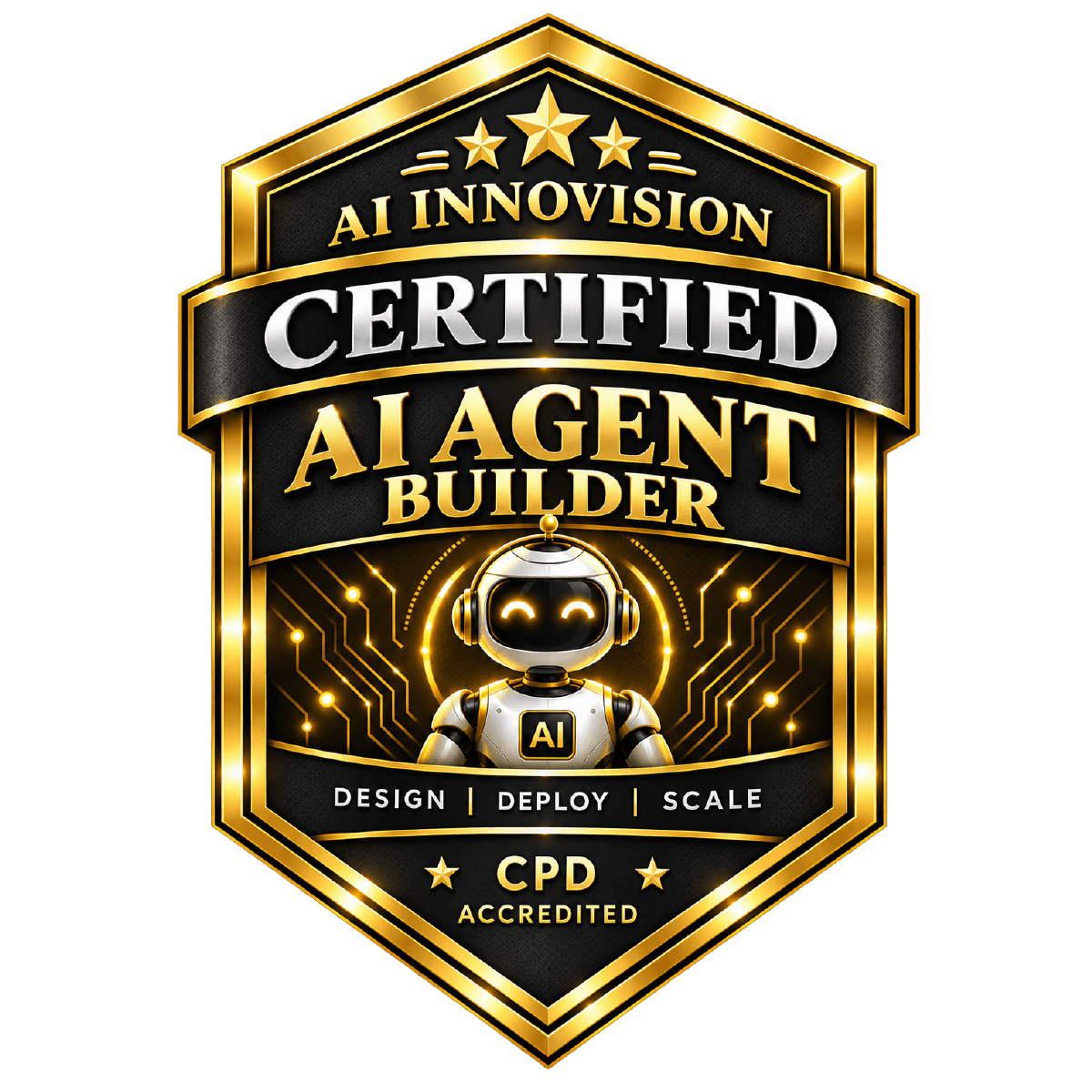 AI Innovision Certified AI Agent Builder badge