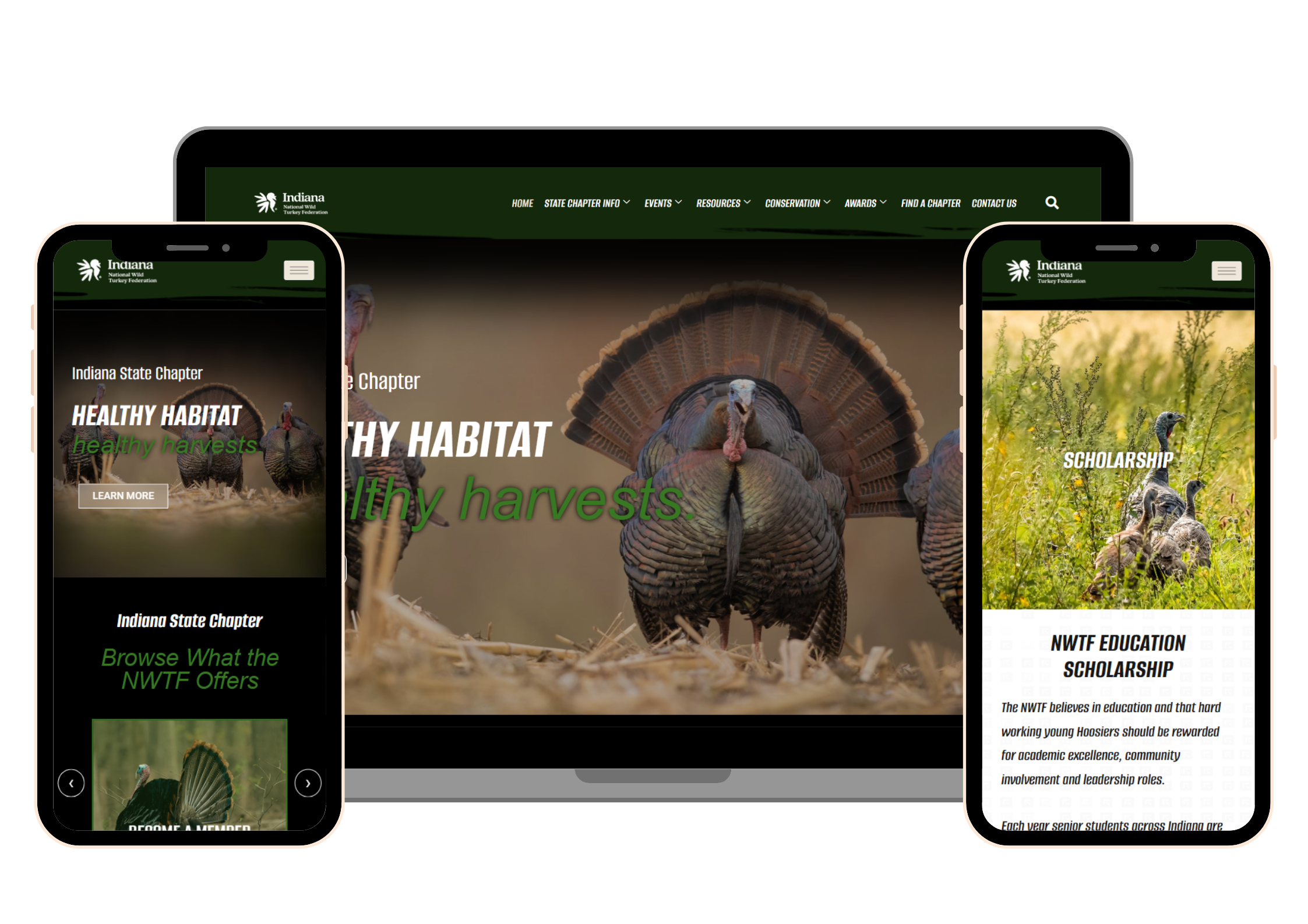 NWTF Indiana State Chapter Web Design