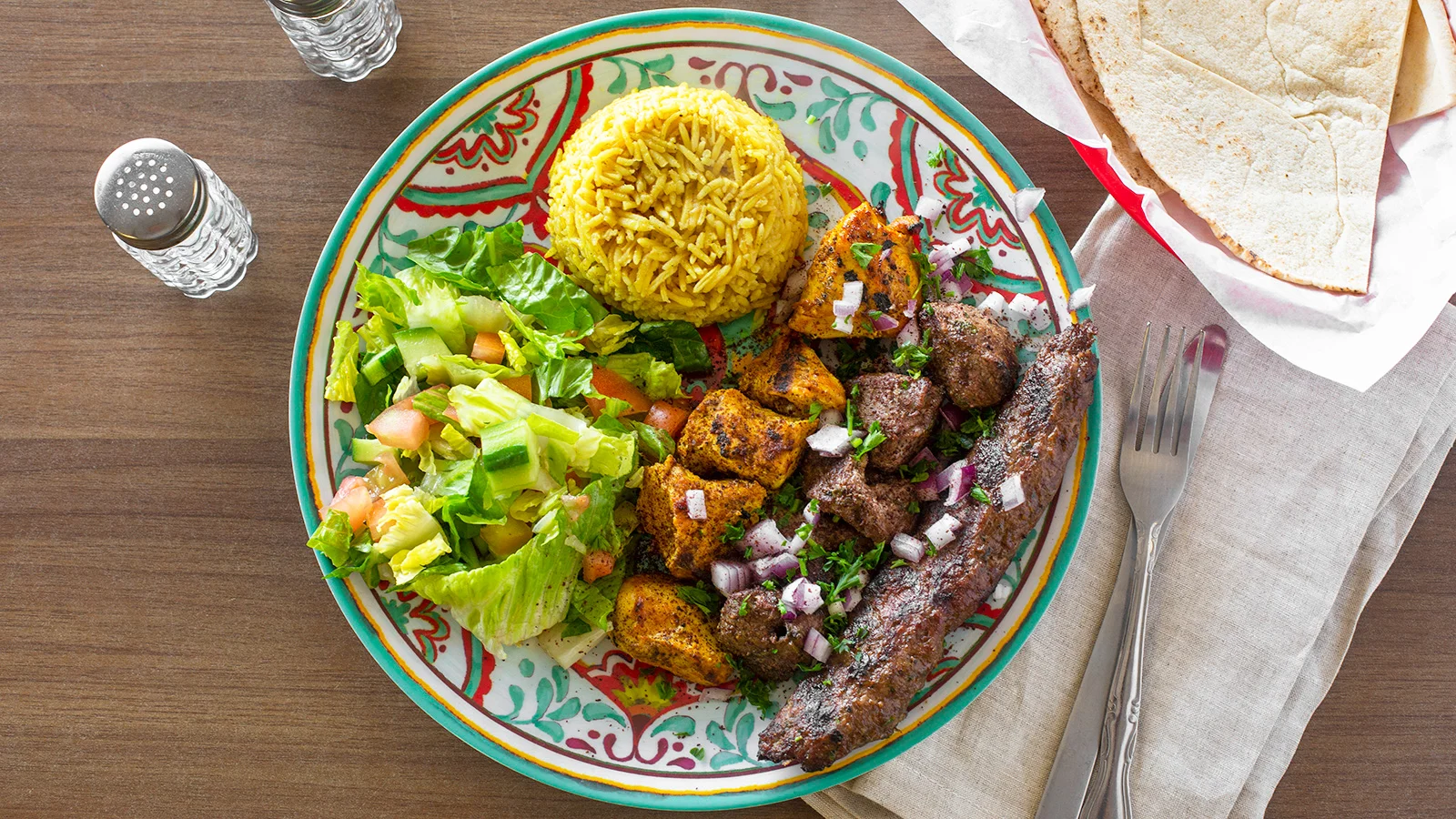 A Mediterranean plate from Cedars Grill