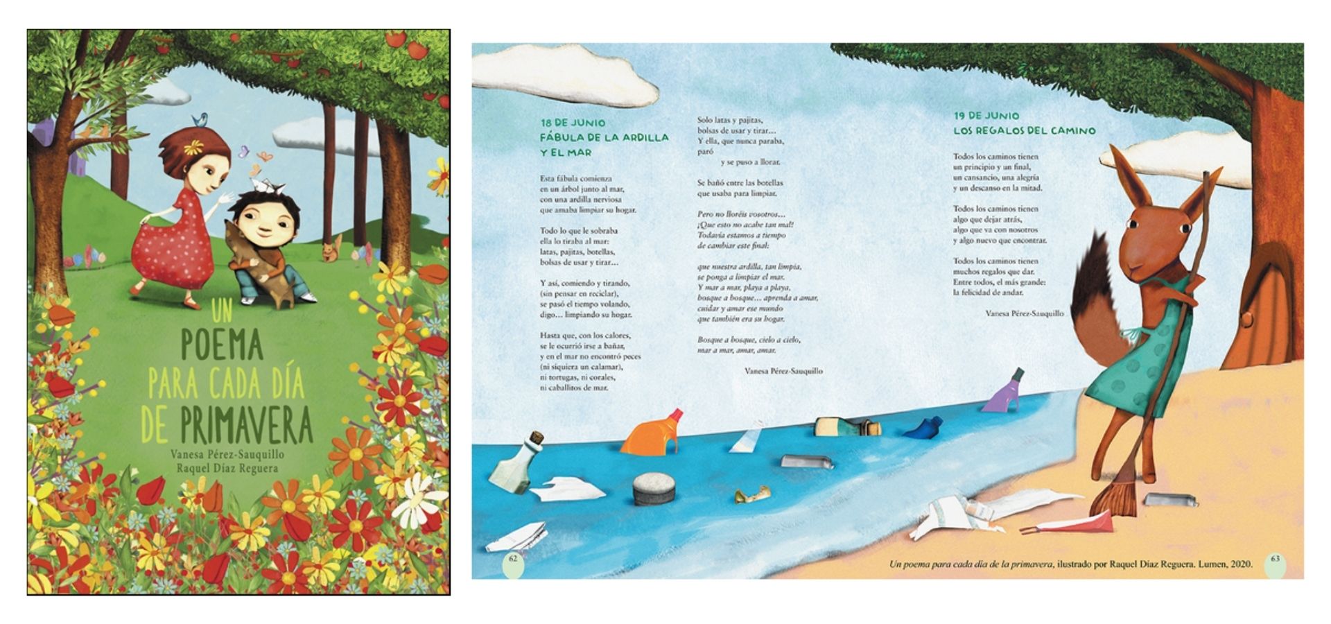 Libro de poesias infantiles para la primevera con ilustraciones 