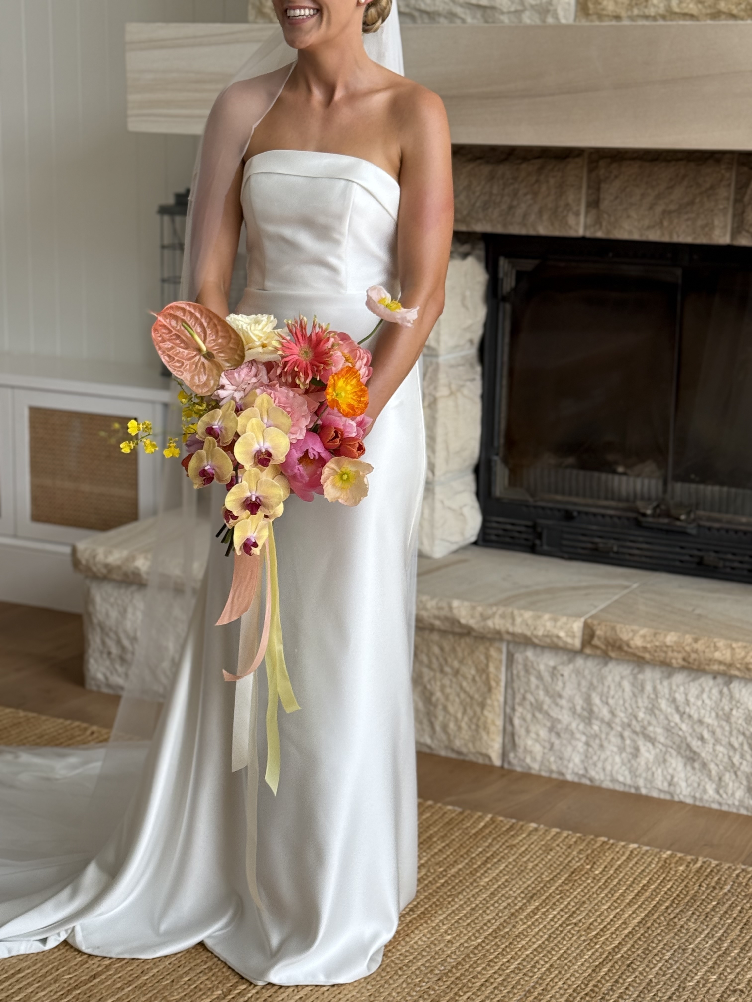 White and green wedding ceremony installation by Solasta Blooms