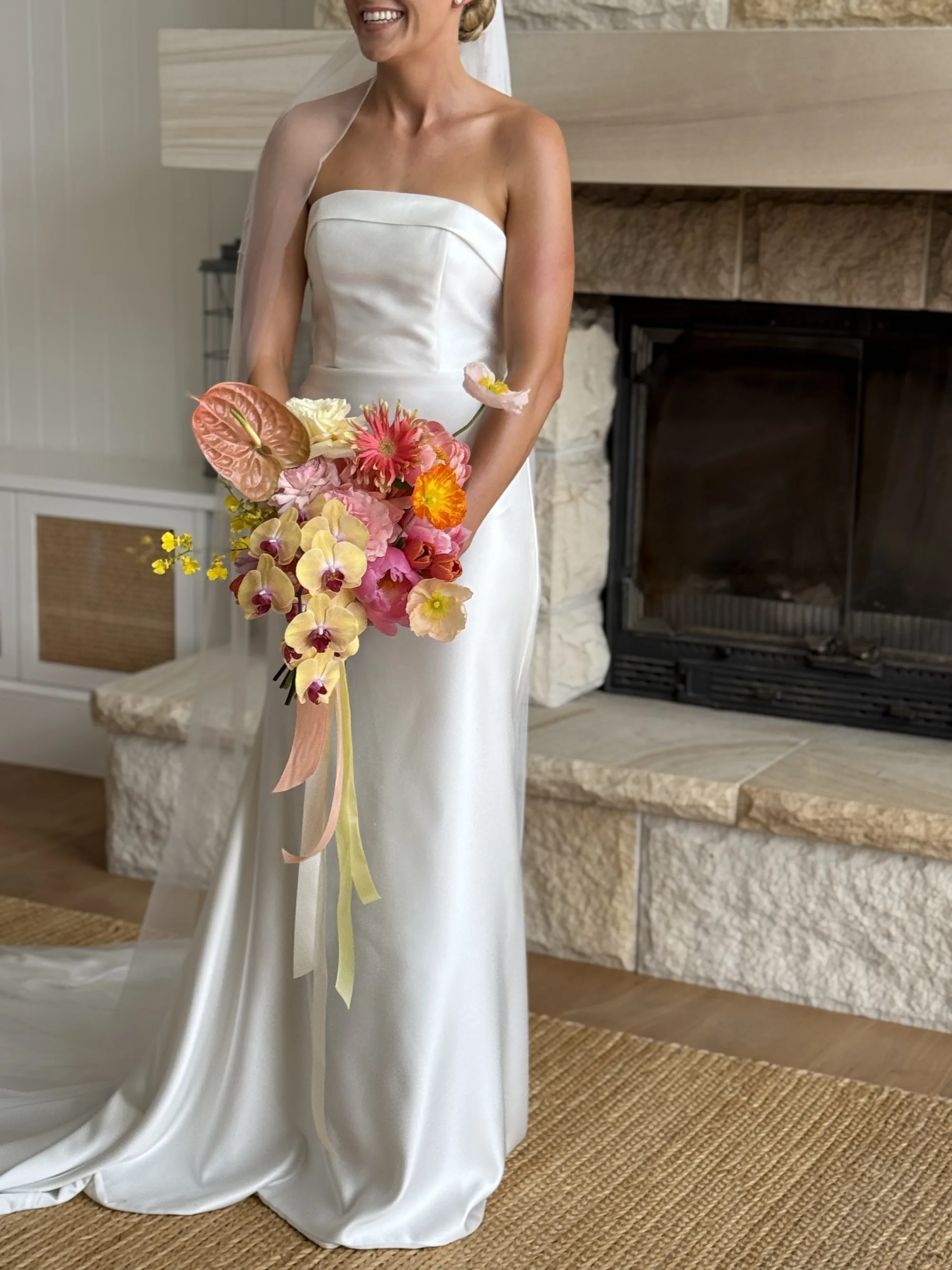 White and green wedding ceremony installation by Solasta Blooms