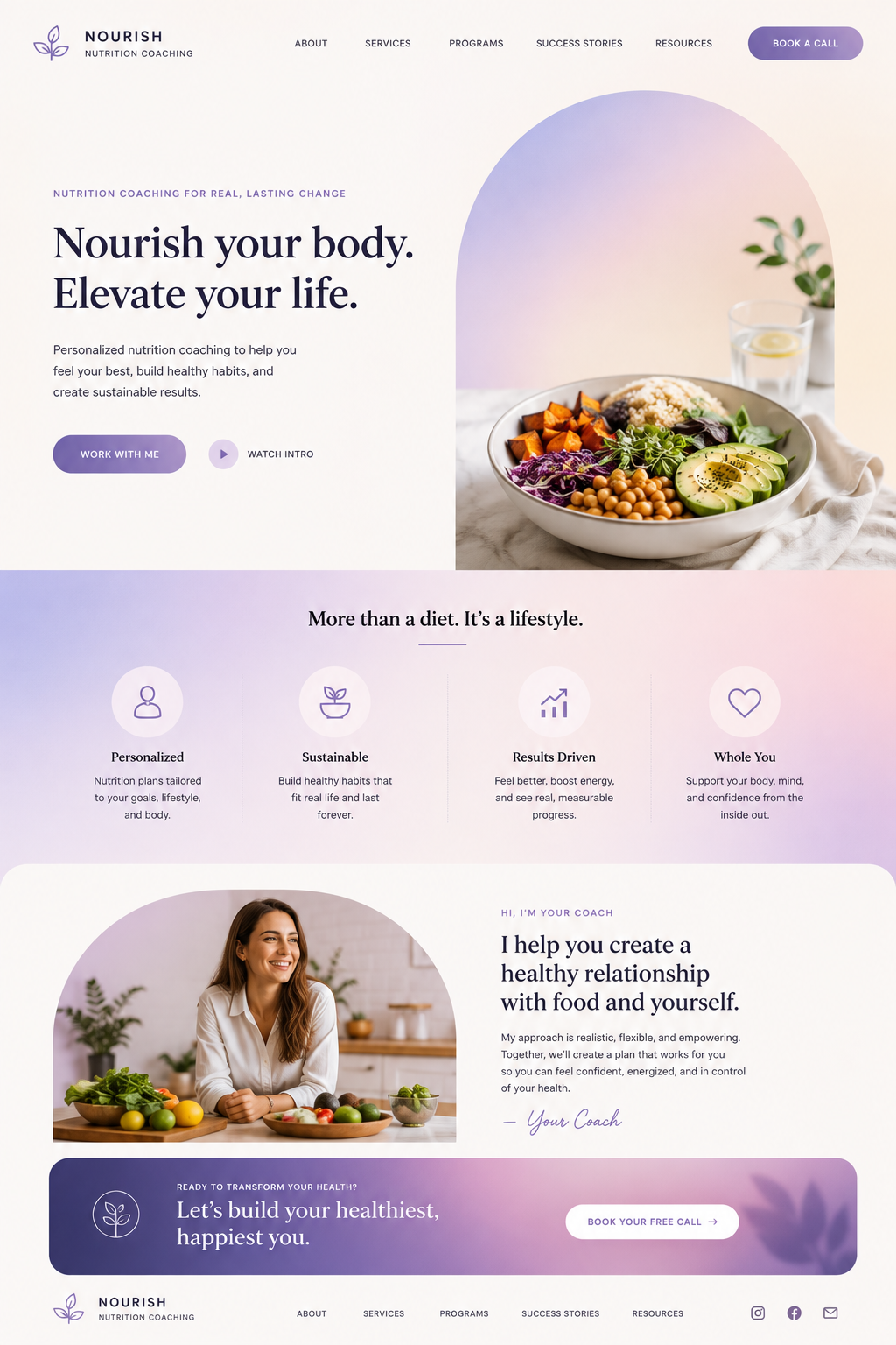 Nourish Your Body. Elevate Your Life., Websites
