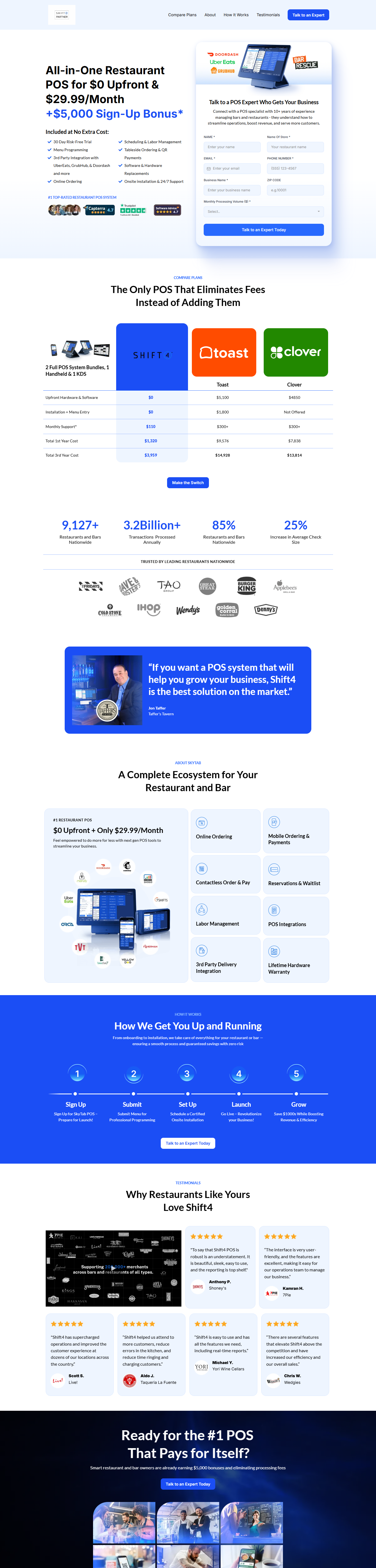 Long-form sales page