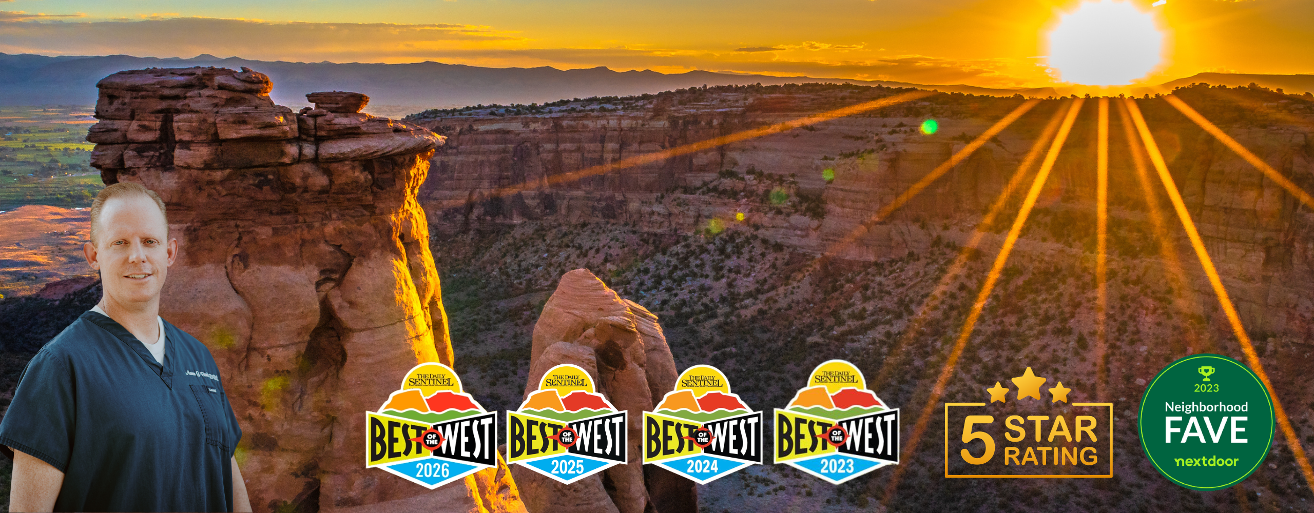 Best of the West, 5 star ratings on Google, and Neighborhood favorite dentistin Grand Junction, CO